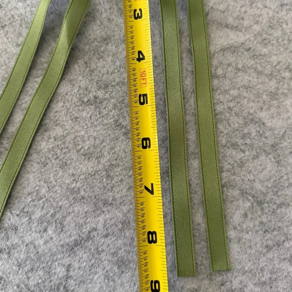 SHASHI REVOLVE NWOT The Girlie Bow Satin Pistachio Green Preppy Cottagecore